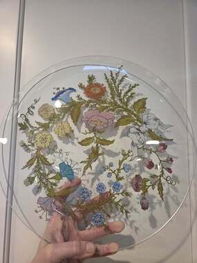 VTG Dorothy Thorpe California Wildflower Oval Platter MCM 14” Excellent